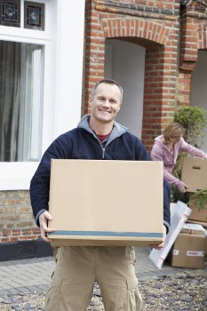Office furniture and equipment being moved by removal companies in Boundsgreen